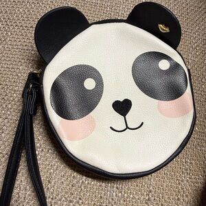 Betsey Johnson Panda Face Zipper Bag !
